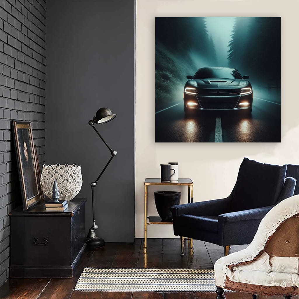 Dodge Charger Fog Wall Art