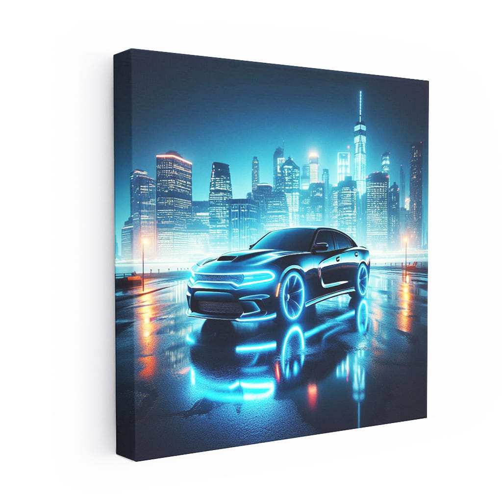 Dodge Charger Neon Wall Art