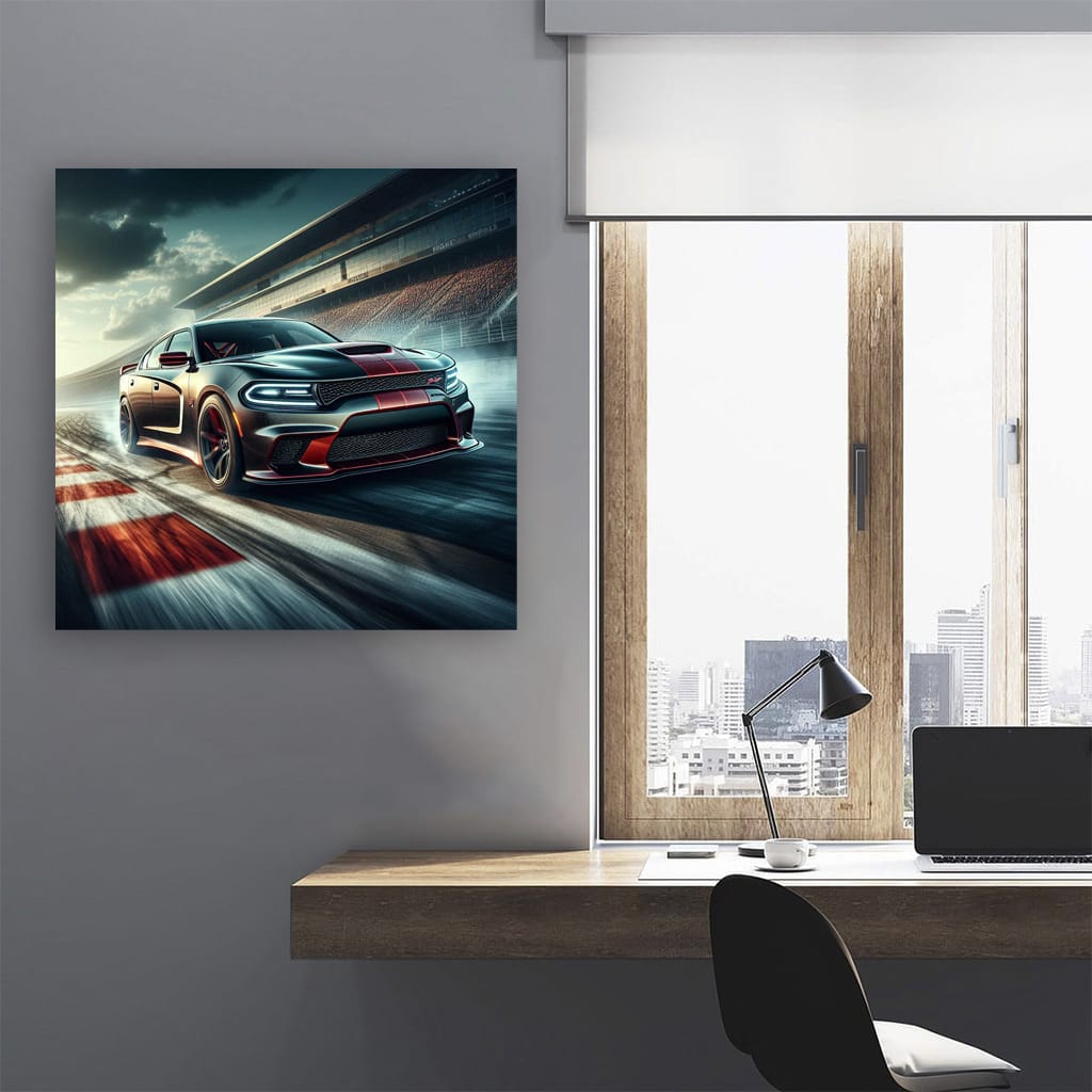 Dodge Charger Srt Hellcat Race Ring Wall Art