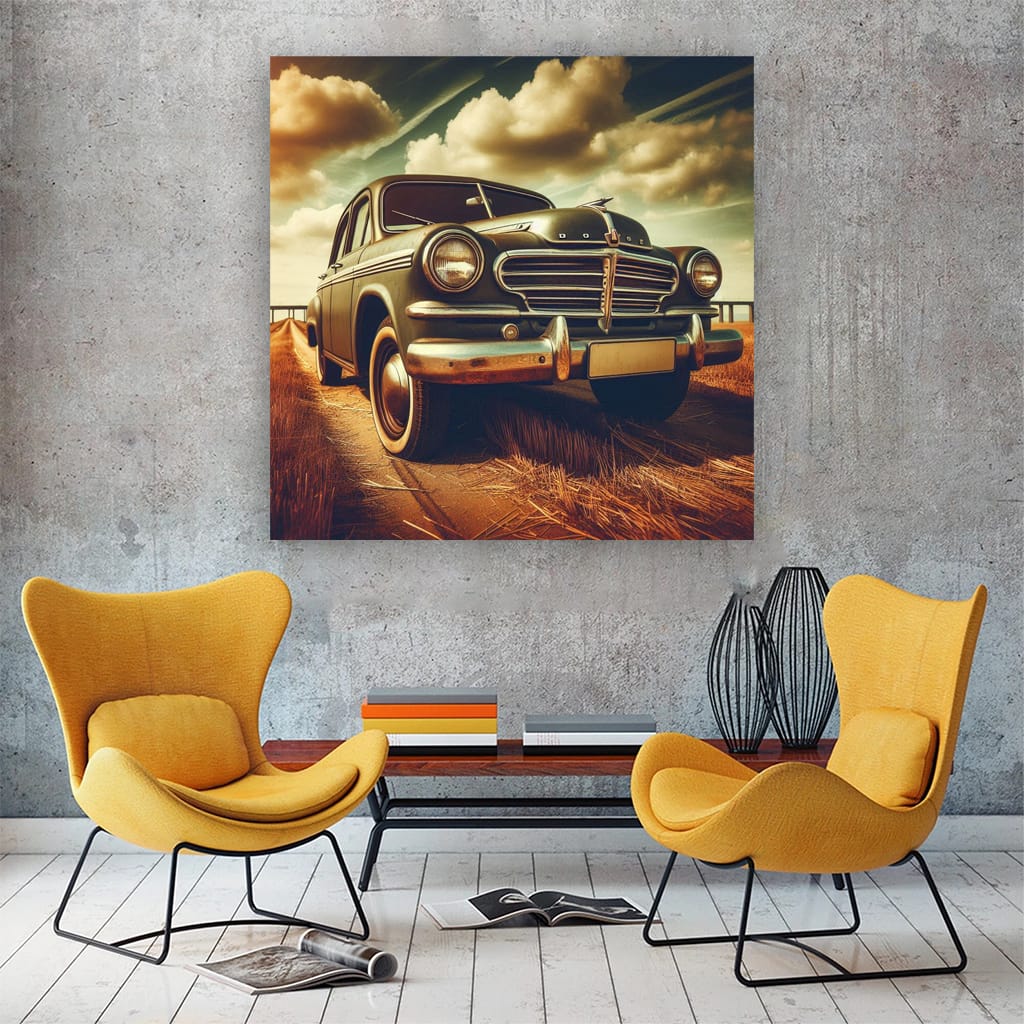 Dodge Old Retro Ro Wall Art