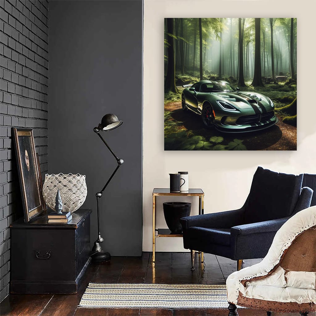 Dodge Viper in Forest - Unleash Beast's Power