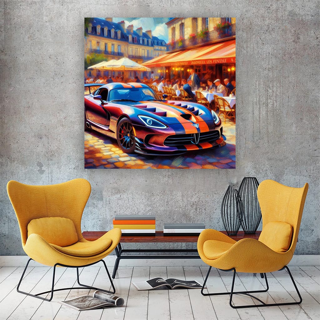 Dodge Viper Impressionism Wall Art