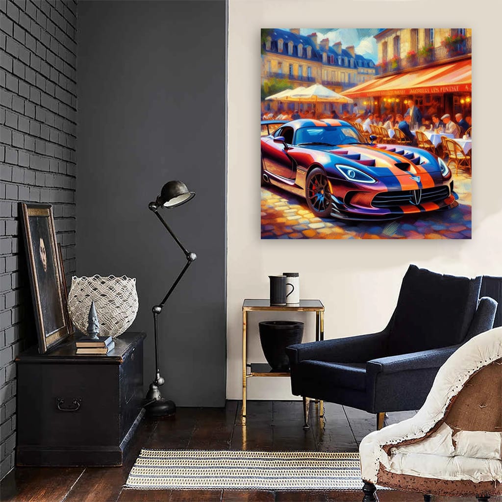 Dodge Viper Impressionism Wall Art