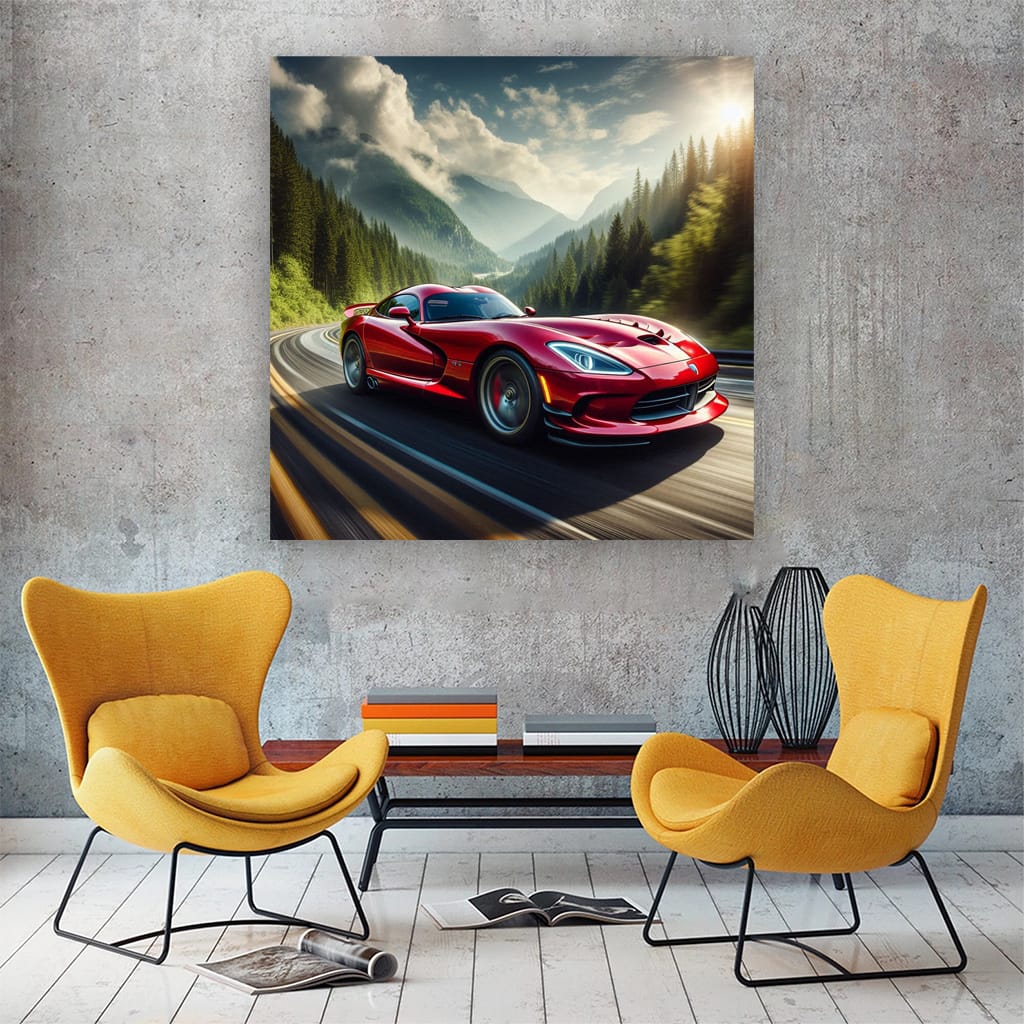 Dodge Viper Mounta Wall Art