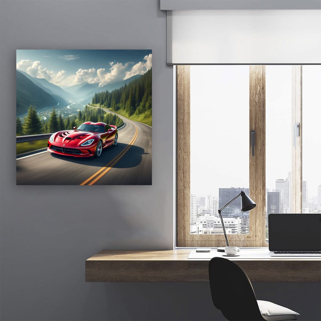 Dodge Viper on Mountain Road: Power and Precision