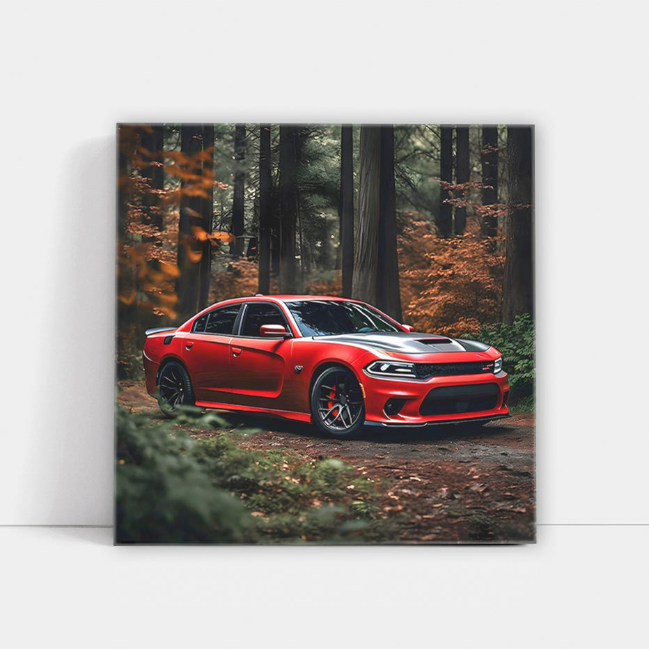 Dodge Charger SRT Hellcat - Red Beast in Forest Wilderness