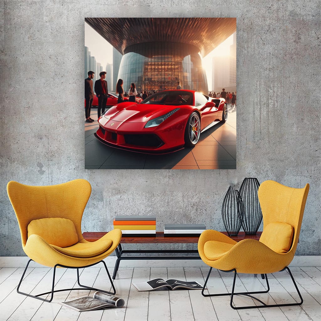 Ferrari 488 Gtb Building Wall Art