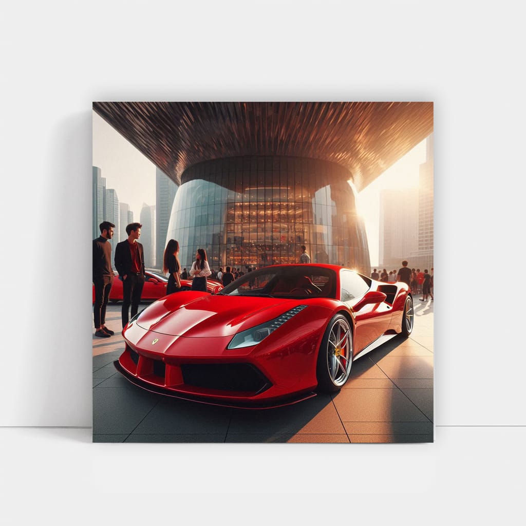 Ferrari 488 Gtb Building Wall Art