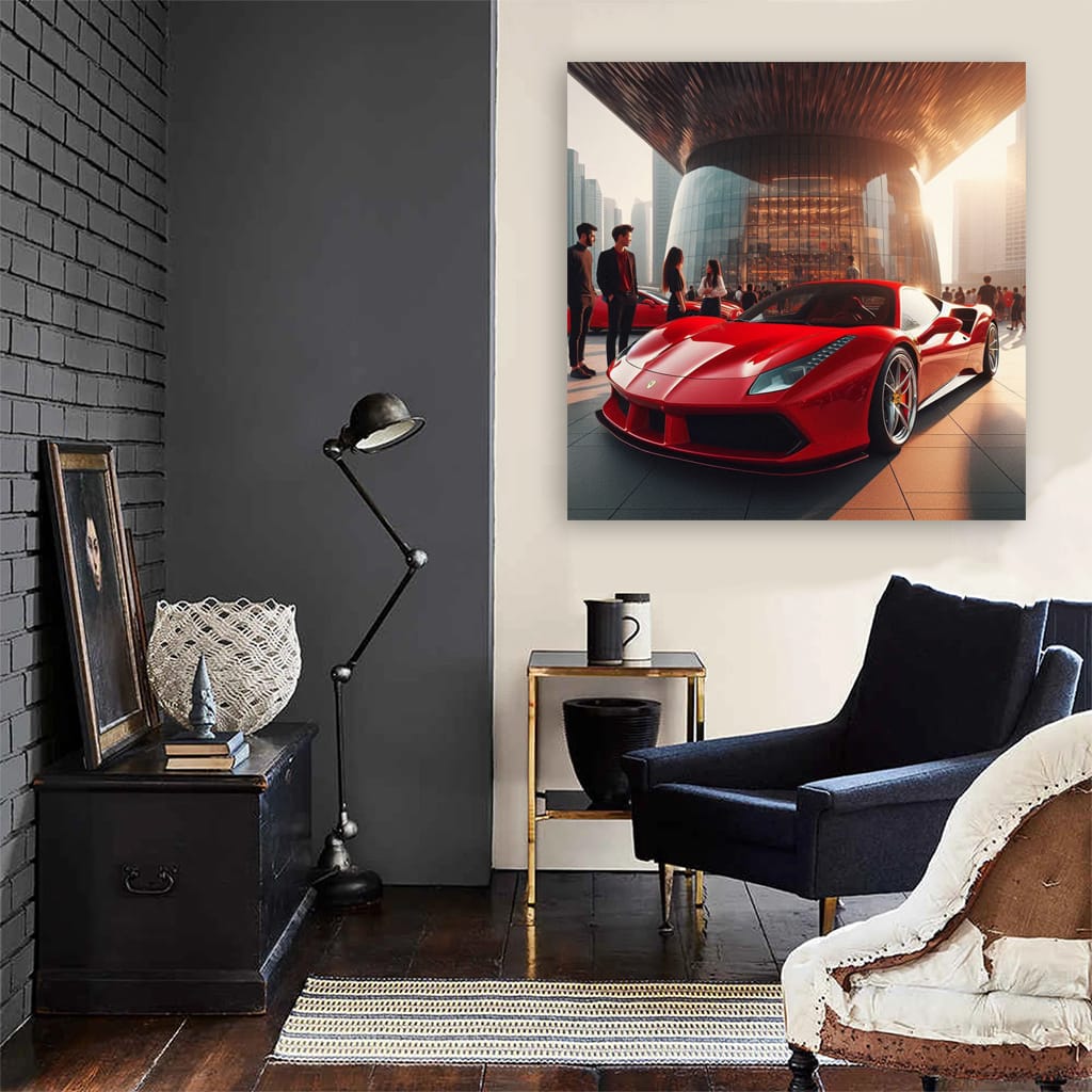 Ferrari 488 Gtb Building Wall Art