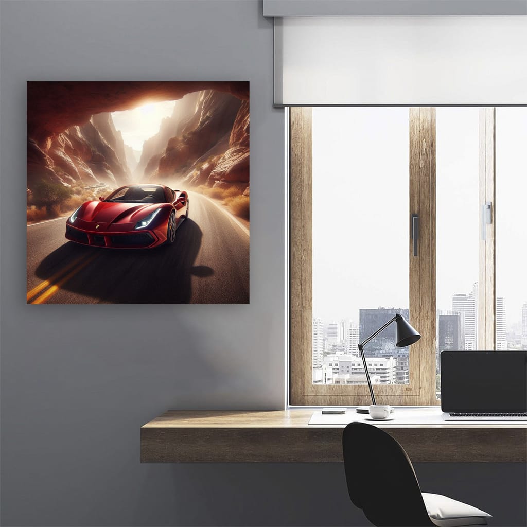 Ferrari 488 Gtb Canyon Wall Art