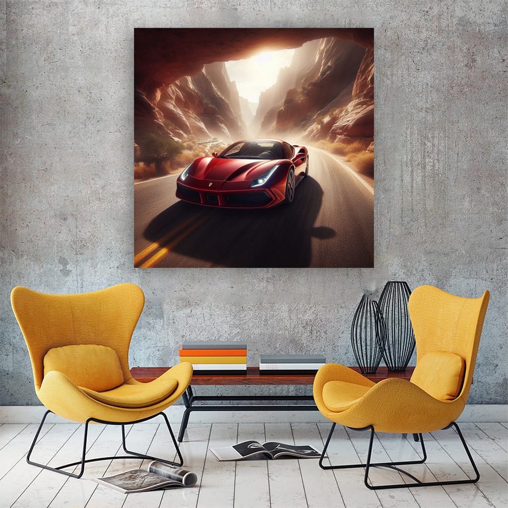 Ferrari 488 Gtb Canyon Wall Art