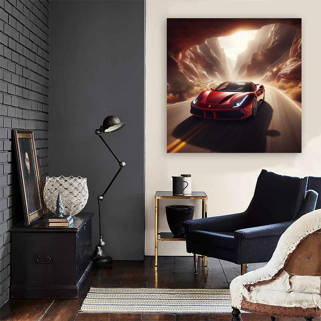 Ferrari 488 Gtb Canyon Wall Art