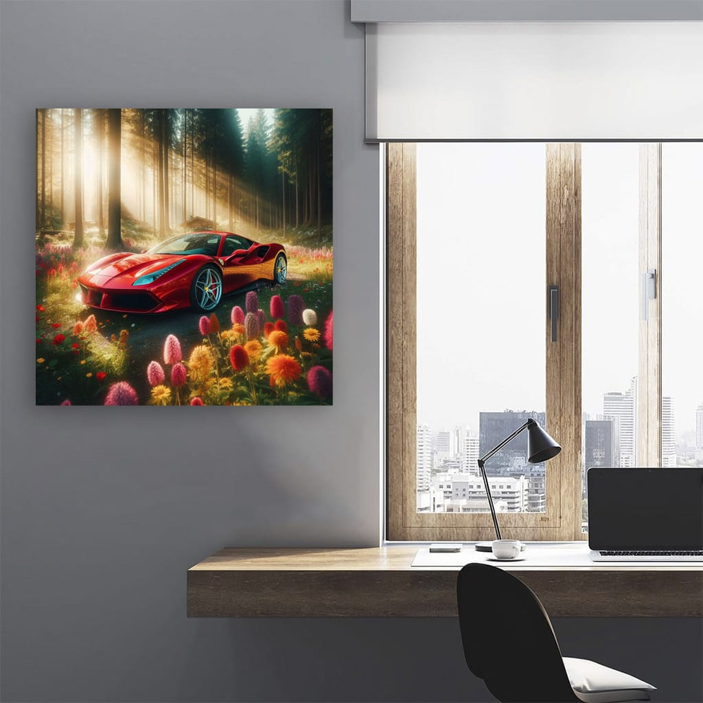 Ferrari 488 GTB in Forest - Speed and Elegance Captured