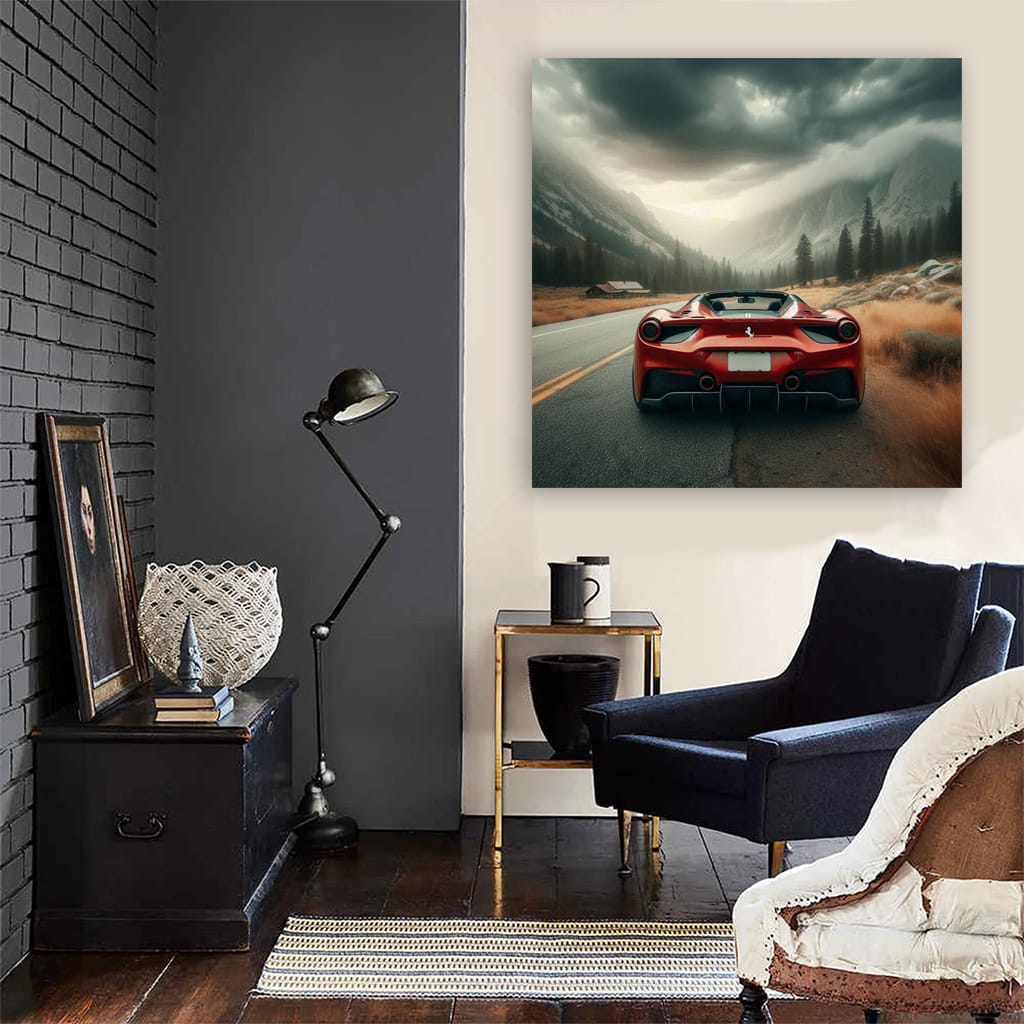 Ferrari 488 Spider National Park Wall Art