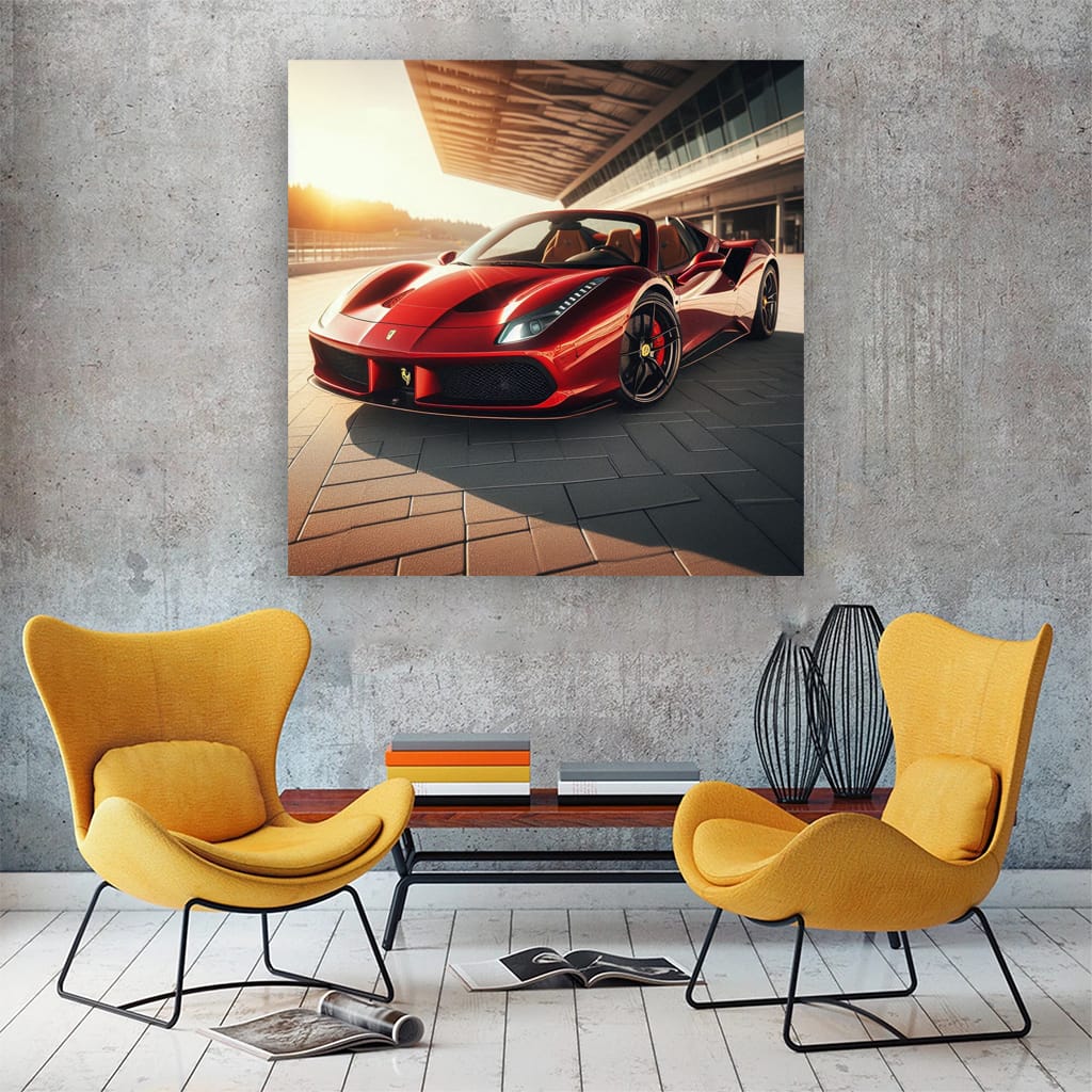 Ferrari 488 Spider Sunny Weath Wall Art