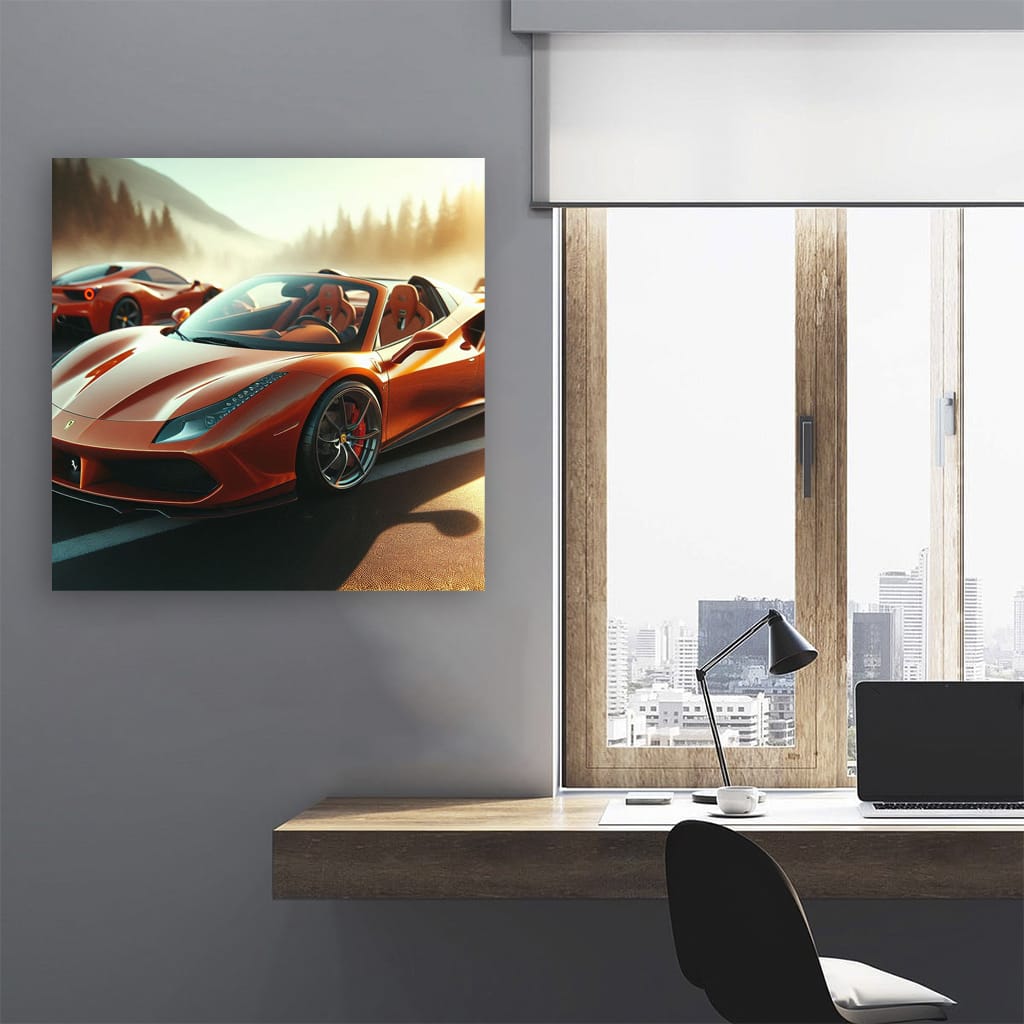 Ferrari 488 Spider Sunny Weather Wall Art