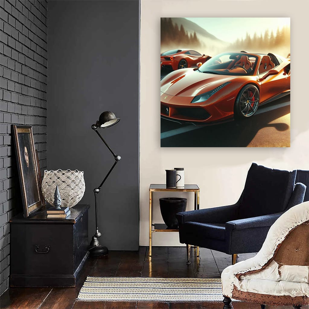 Ferrari 488 Spider Sunny Weather Wall Art