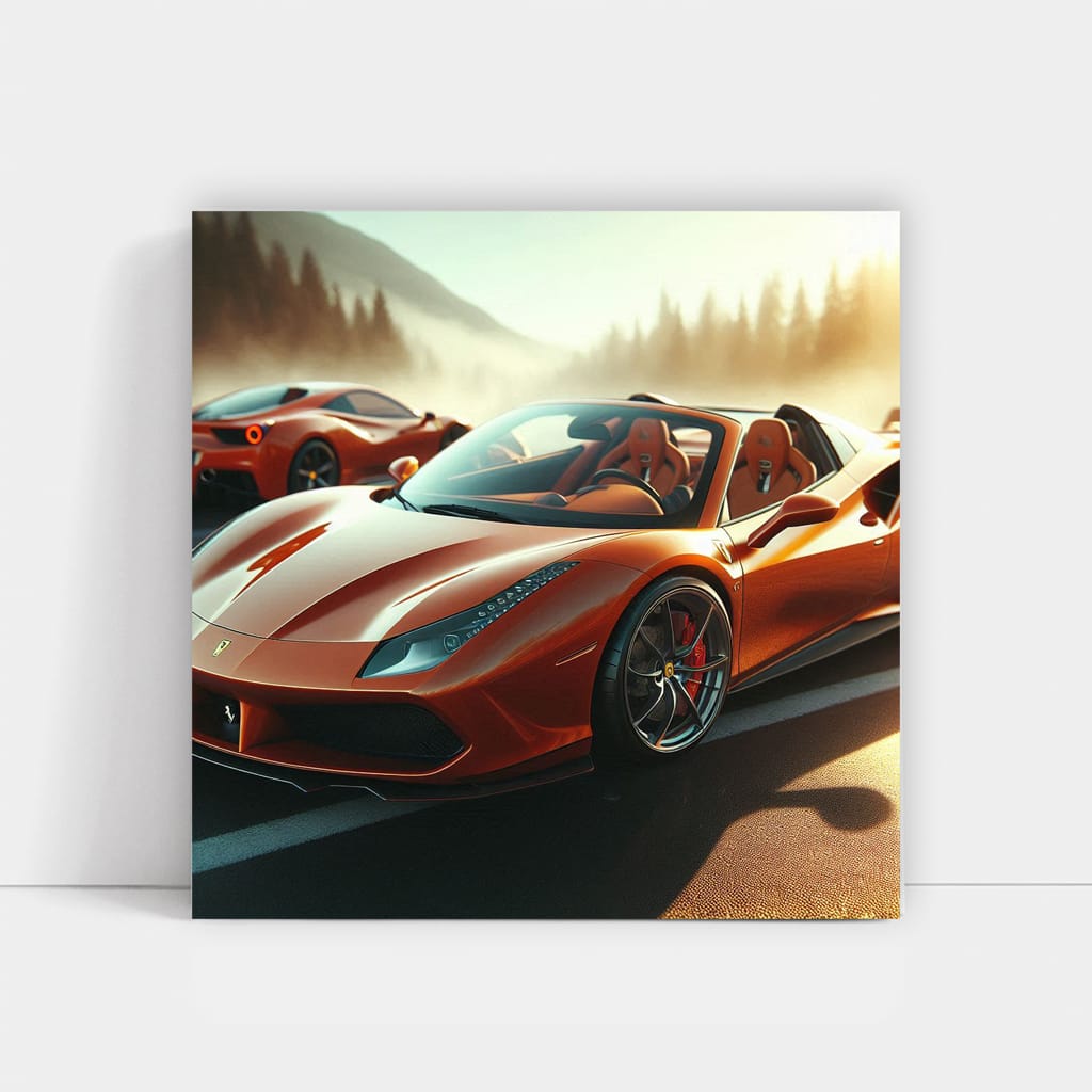 Ferrari 488 Spider Sunny Weather Wall Art