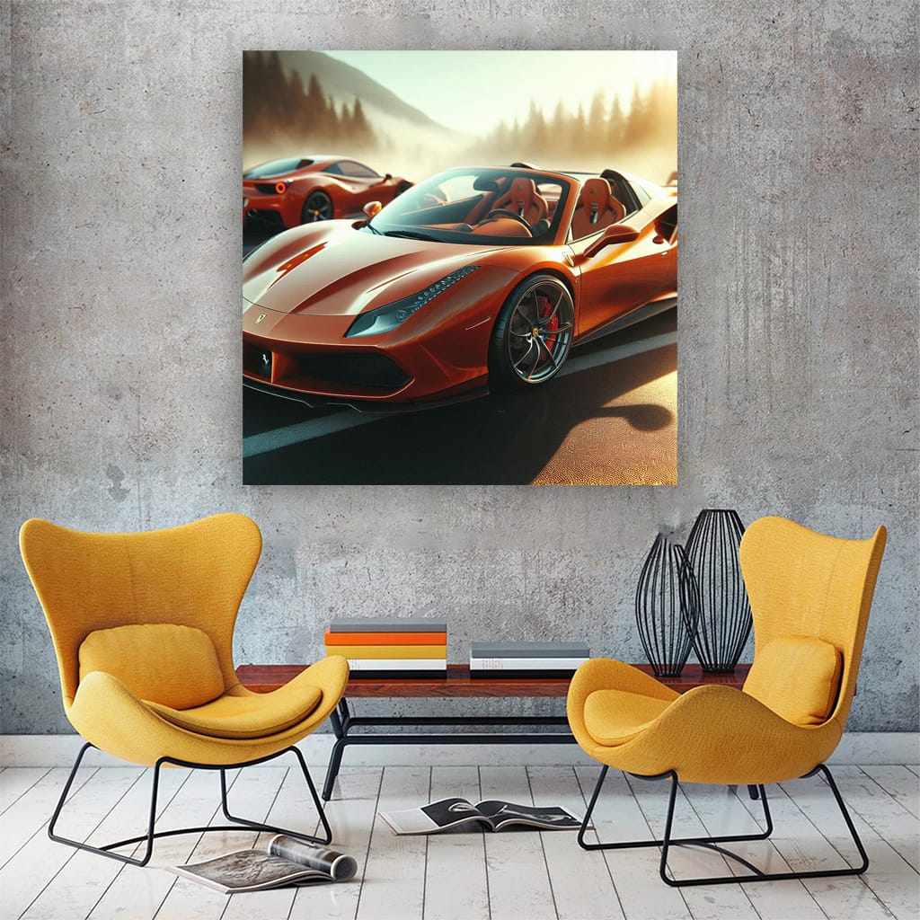 Ferrari 488 Spider Sunny Weather Wall Art