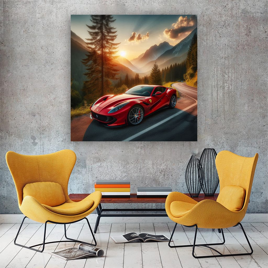 Ferrari 812 Superfast Mounta Wall Art