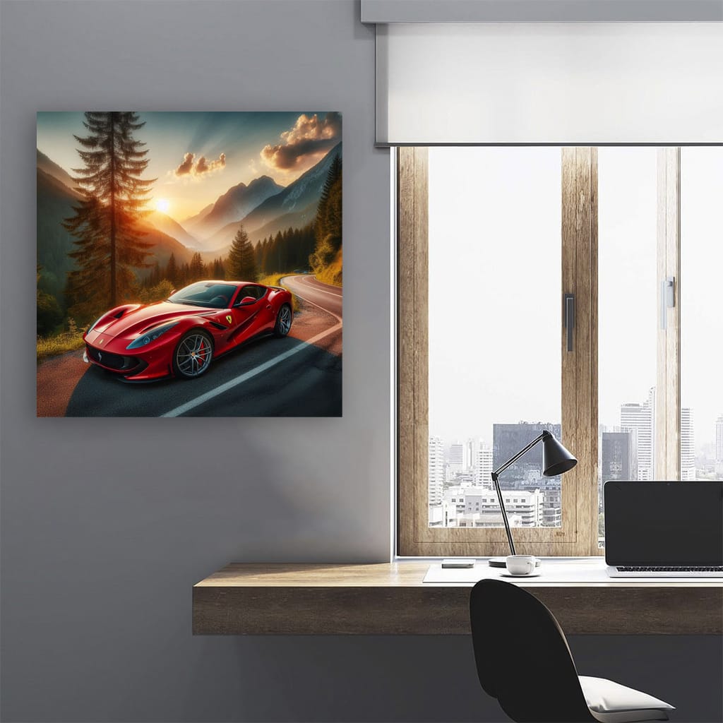 Ferrari 812 Superfast Mounta Wall Art