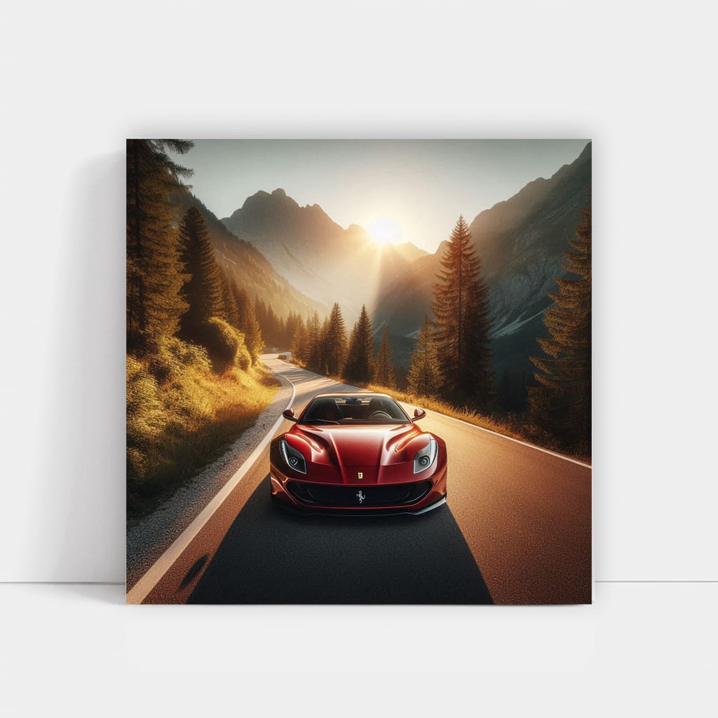 Ferrari 812 Superfast Mountain Wall Art