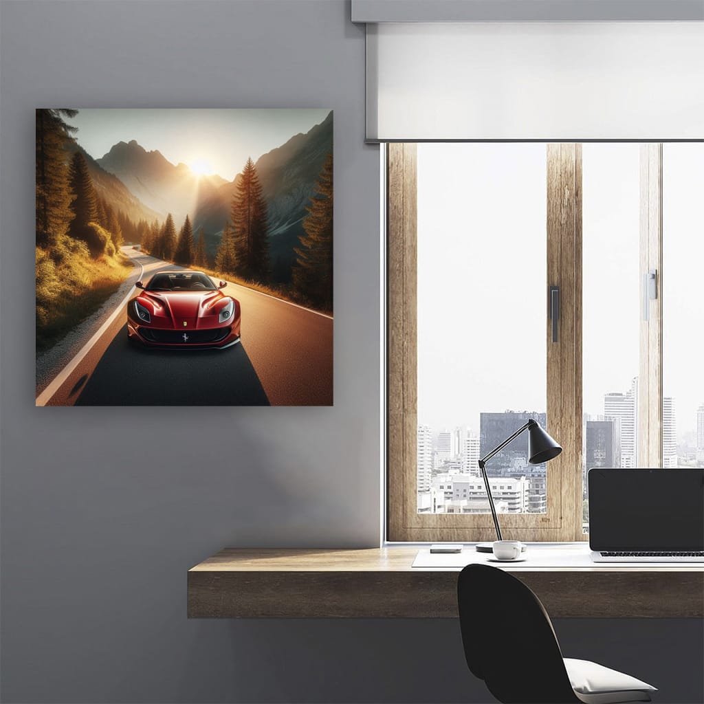 Ferrari 812 Superfast Mountain Wall Art