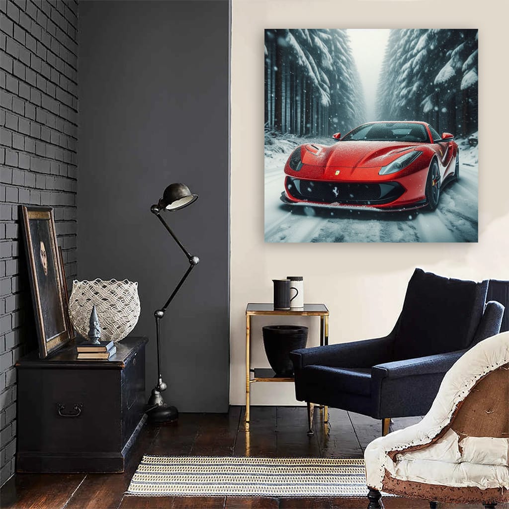 Ferrari 812 Superfast Snowfa Wall Art