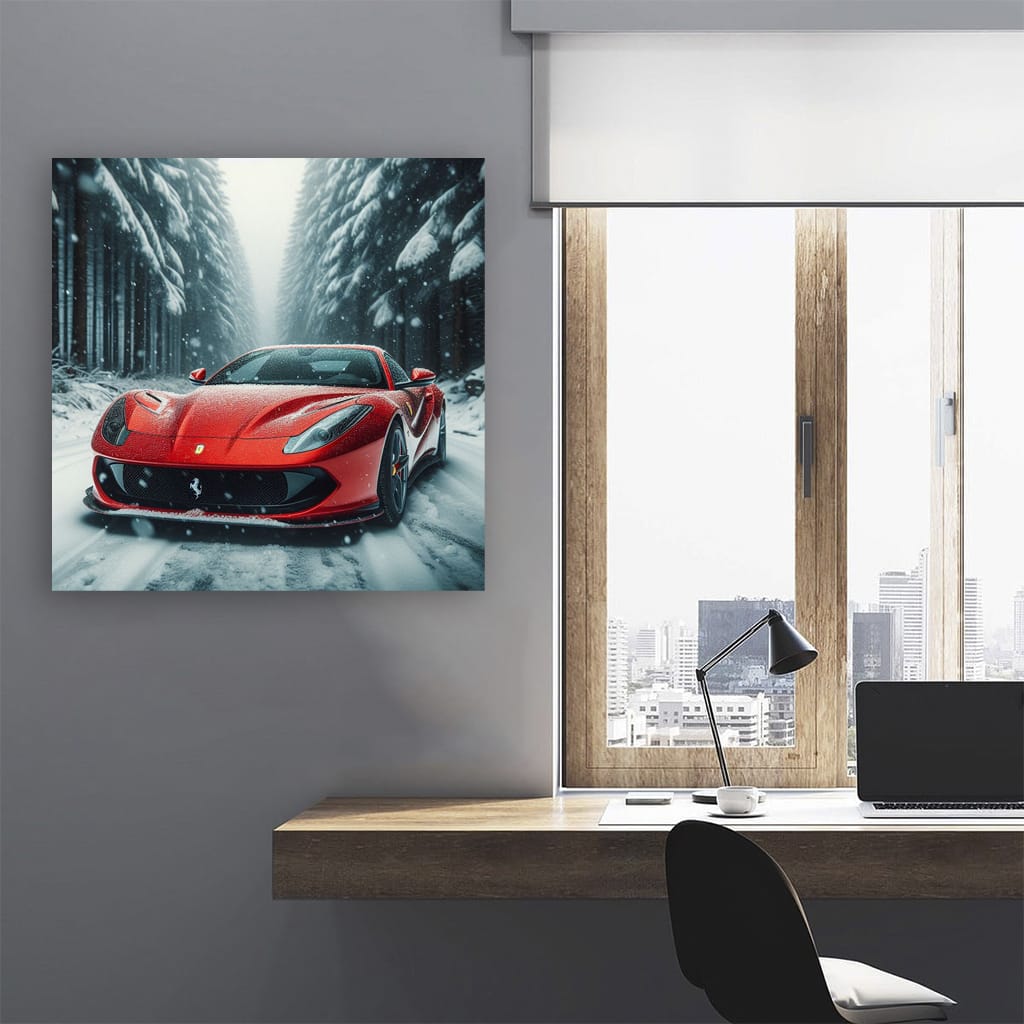 Ferrari 812 Superfast Snowfa Wall Art