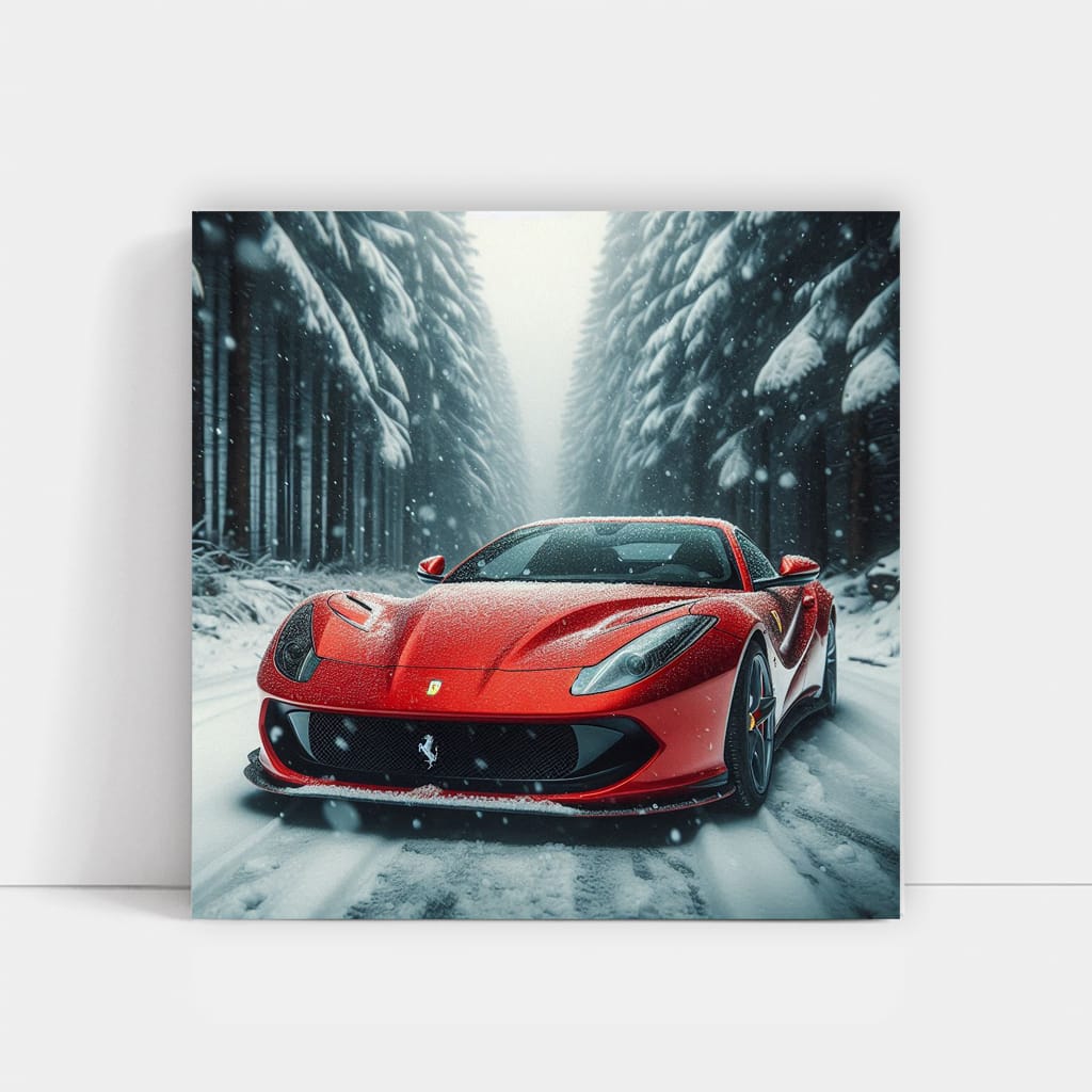 Ferrari 812 Superfast Snowfa Wall Art