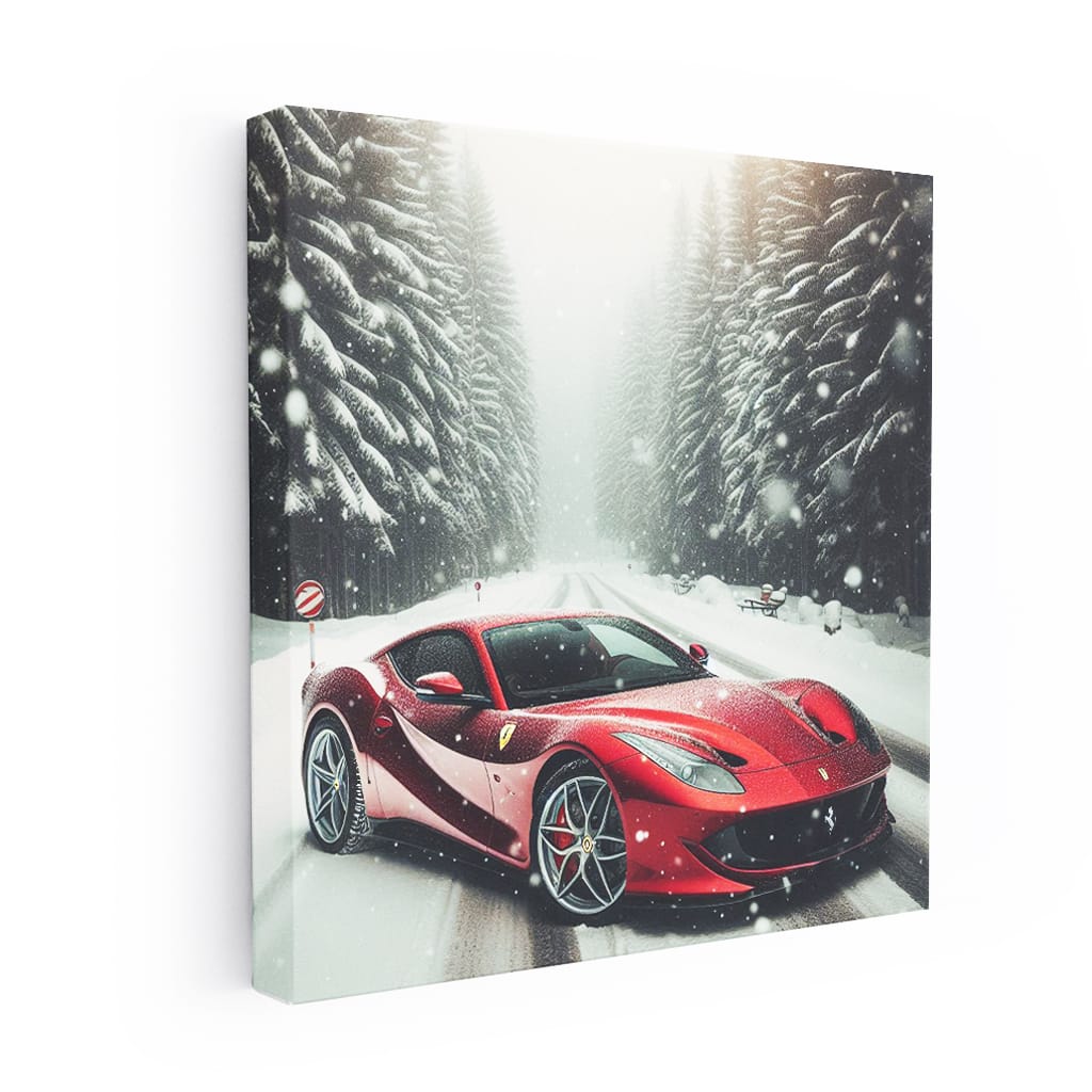 Ferrari 812 Superfast Snowfall Wall Art