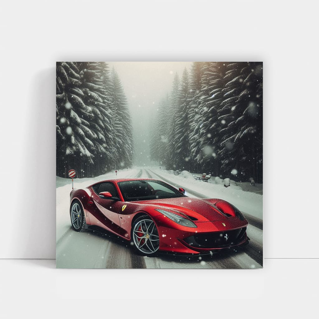 Ferrari 812 Superfast Snowfall Wall Art