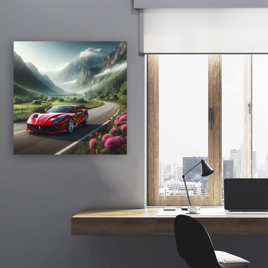 Ferrari 812 Superfast Valley Wall Art