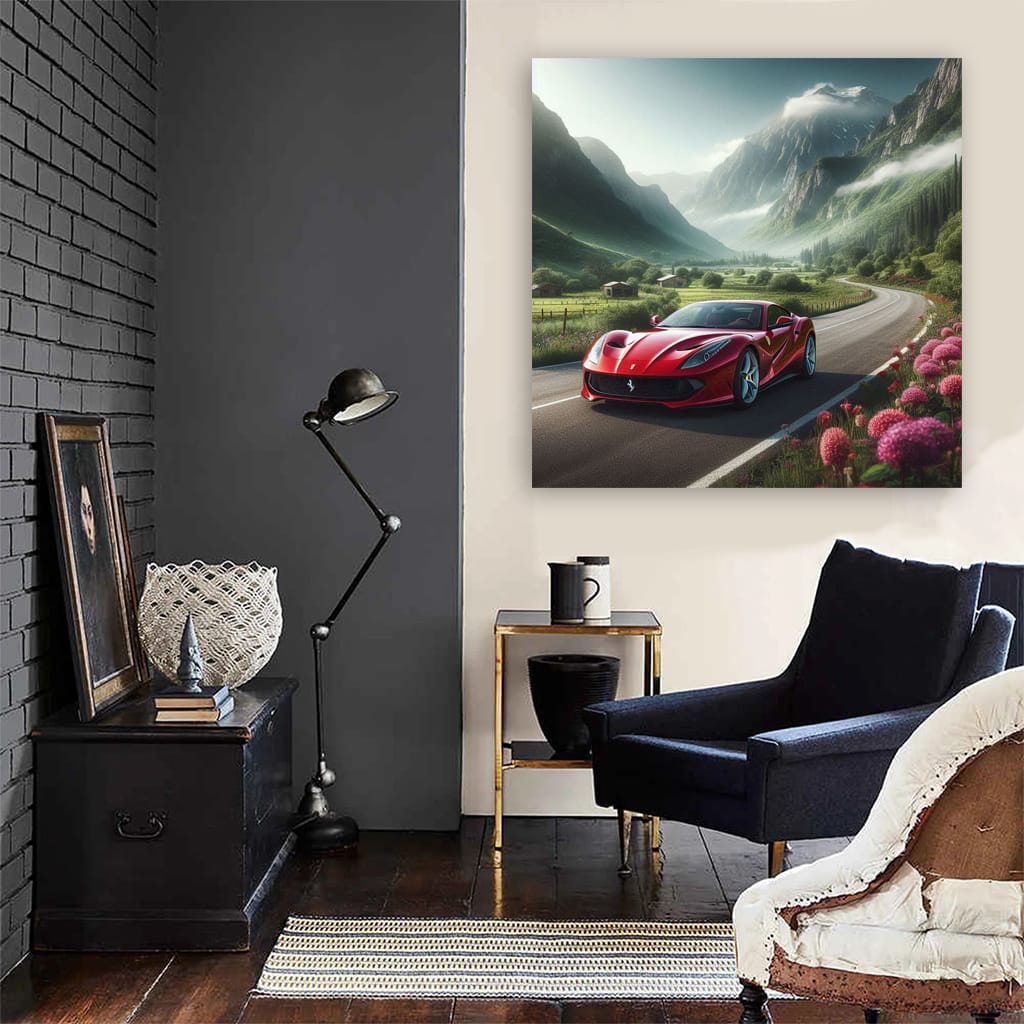 Ferrari 812 Superfast Valley Wall Art