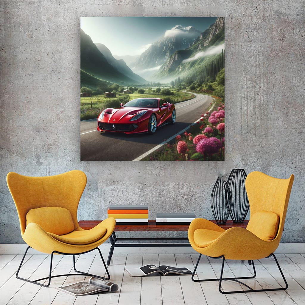 Ferrari 812 Superfast Valley Wall Art