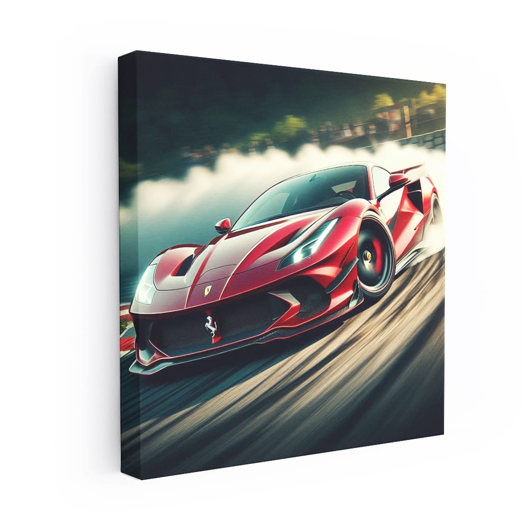 Ferrari F8 Tributo Drift Wall Art