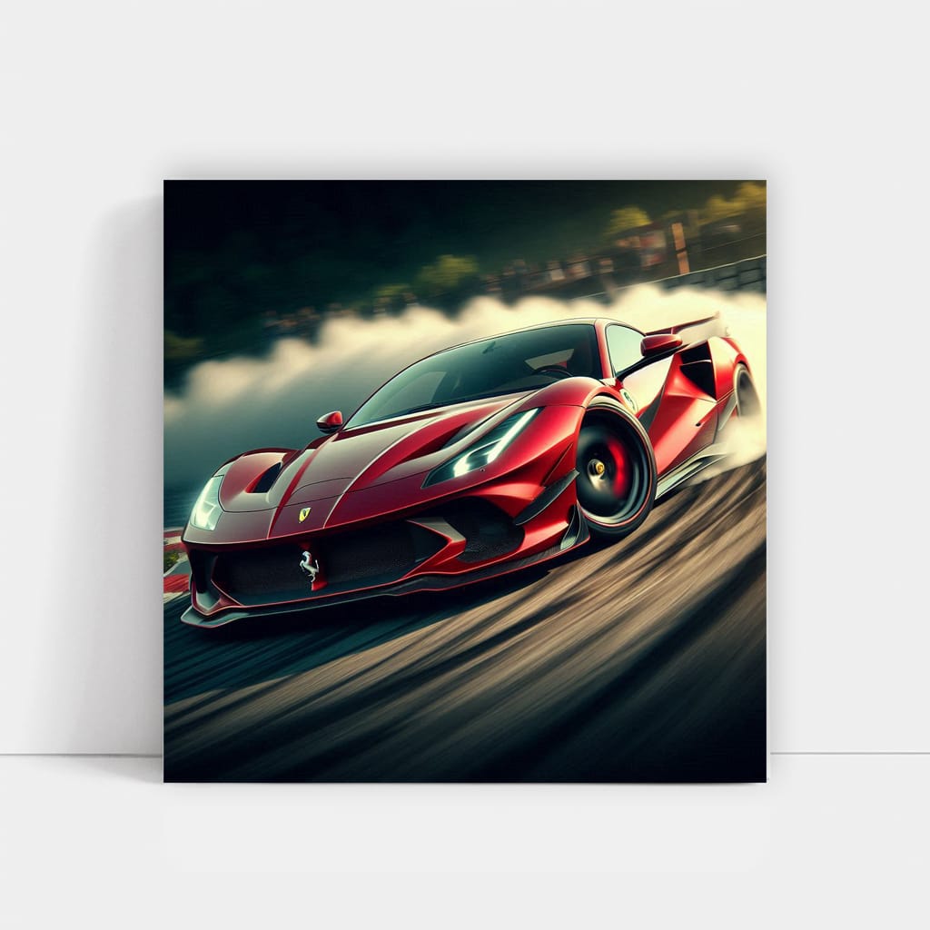 Ferrari F8 Tributo Drift Wall Art