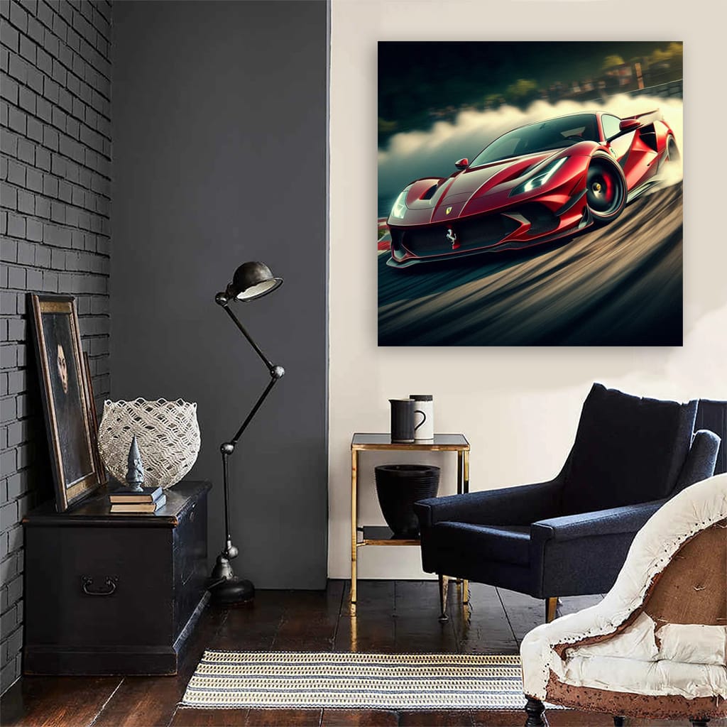 Ferrari F8 Tributo Drift Wall Art