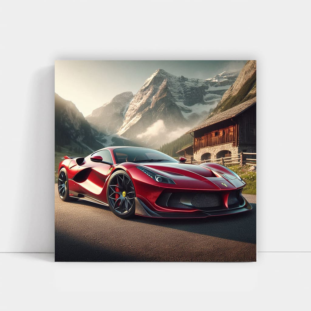 Ferrari F8 Tributo on Mountain Road - Power and Prestige