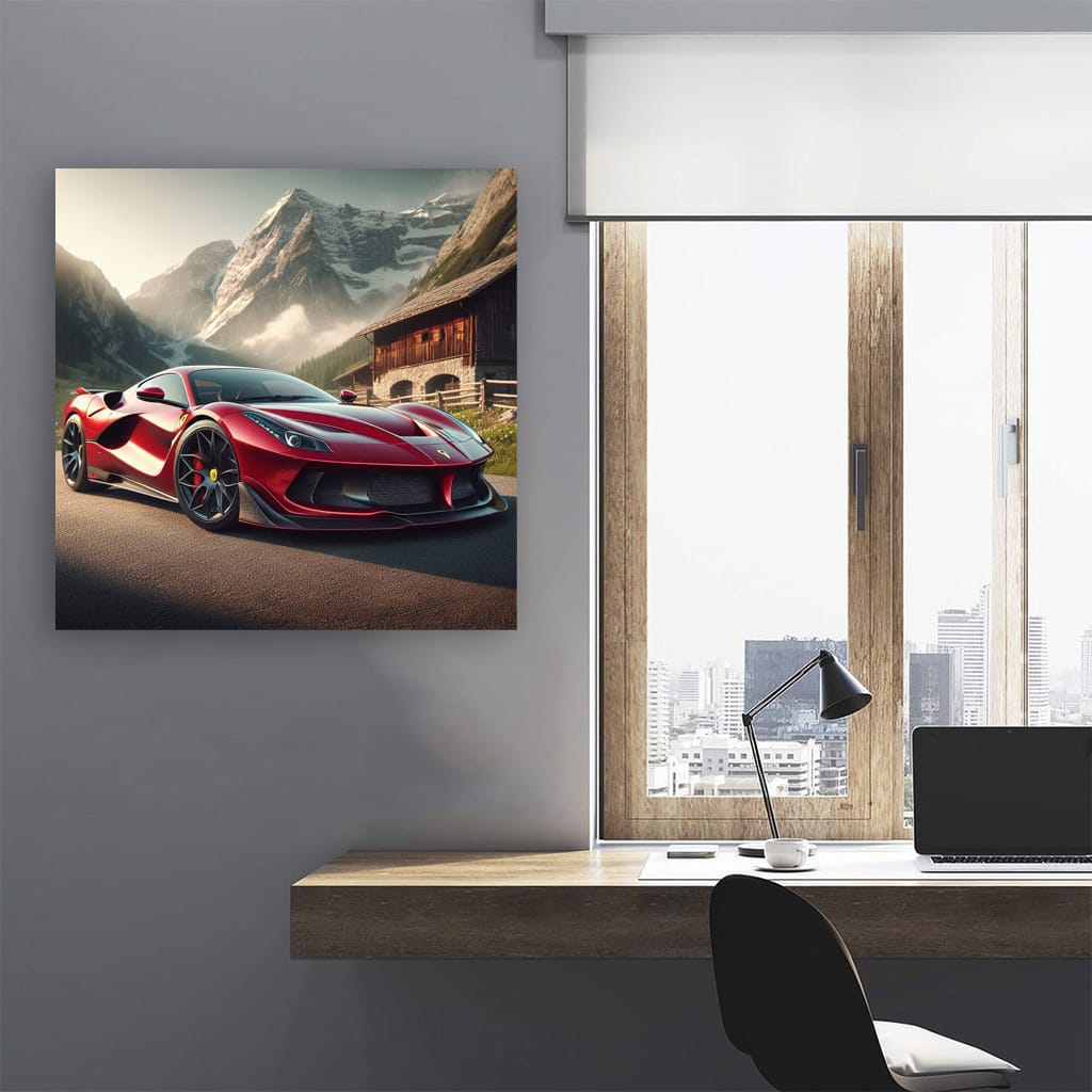 Ferrari F8 Tributo Mounta Wall Art