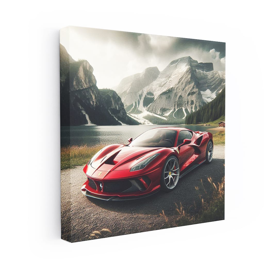 Ferrari F8 Tributo Mountain Wall Art