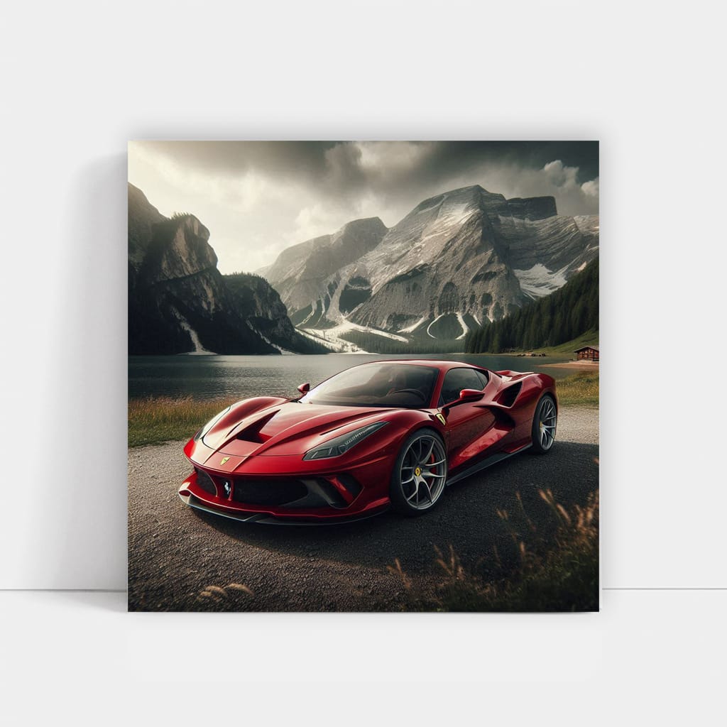 Ferrari F8 Tributo Mountain Wall Art