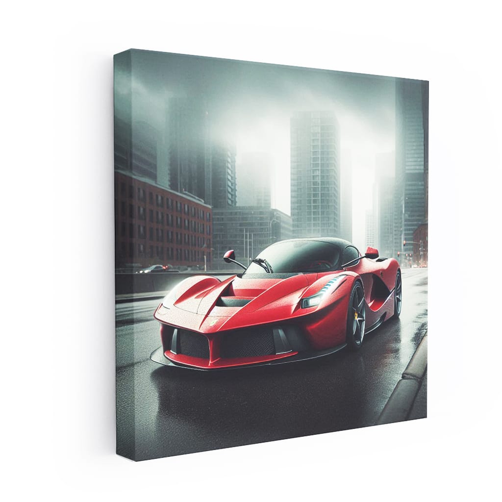 Ferrari Laferrari Overcast Weath Wall Art