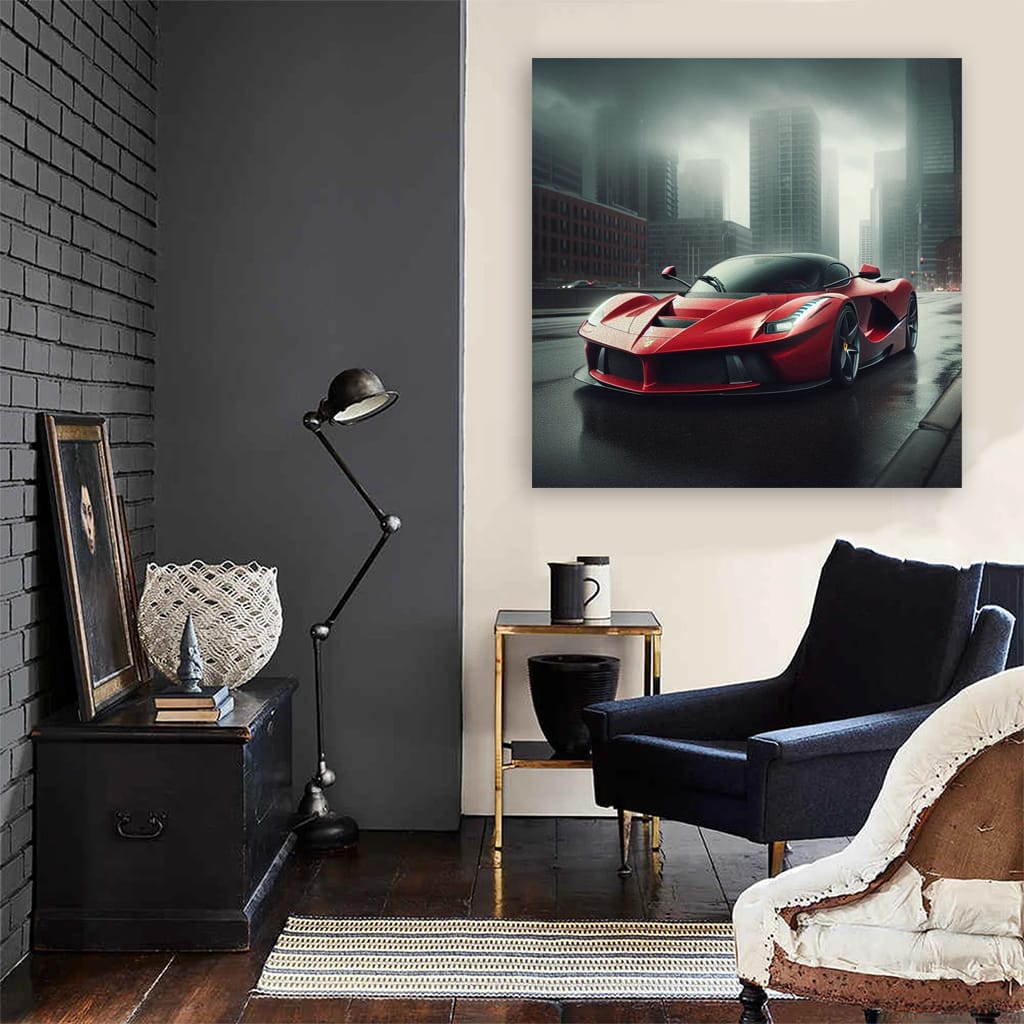 Ferrari Laferrari Overcast Weath Wall Art