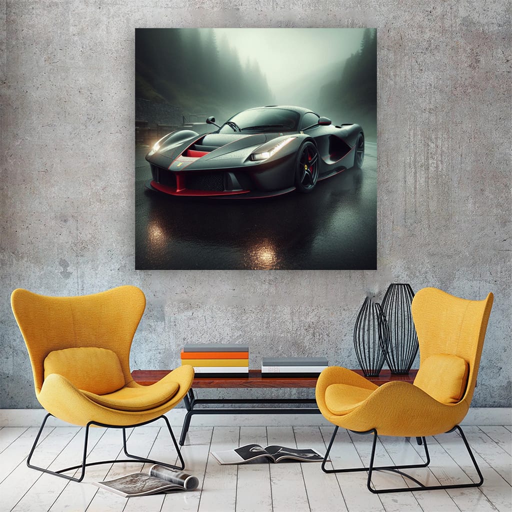 Ferrari Laferrari Overcast Weather Wall Art