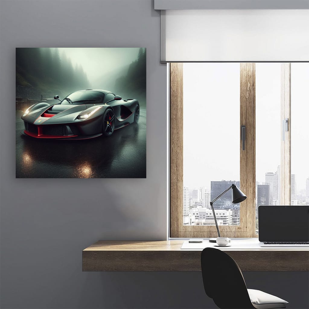 Ferrari Laferrari Overcast Weather Wall Art