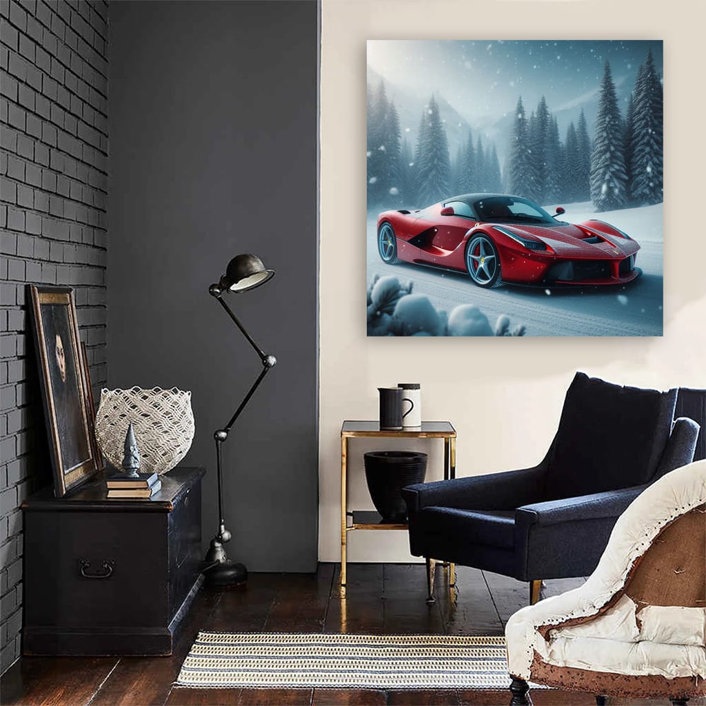 Ferrari Laferrari Winter Wall Art