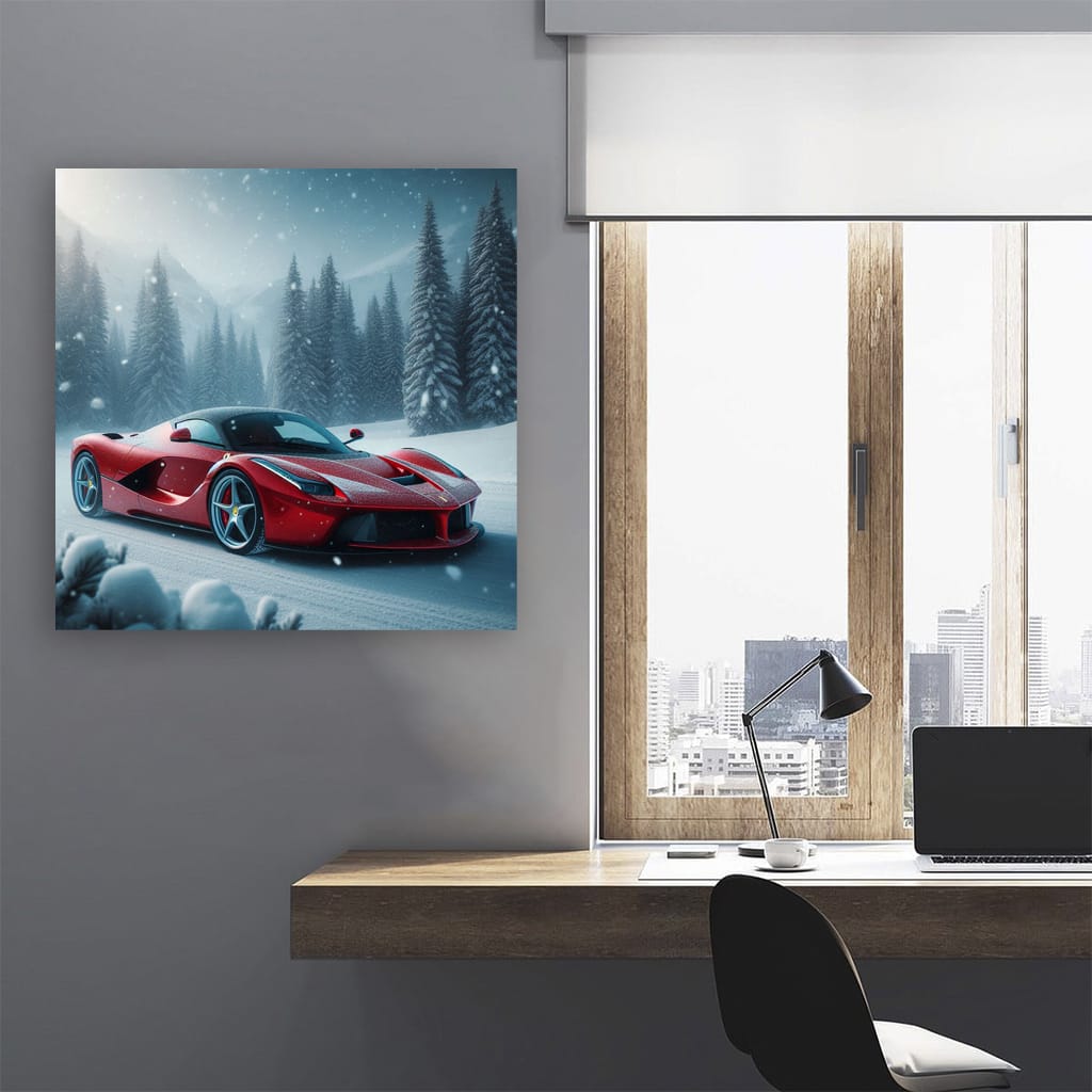 Ferrari Laferrari Winter Wall Art