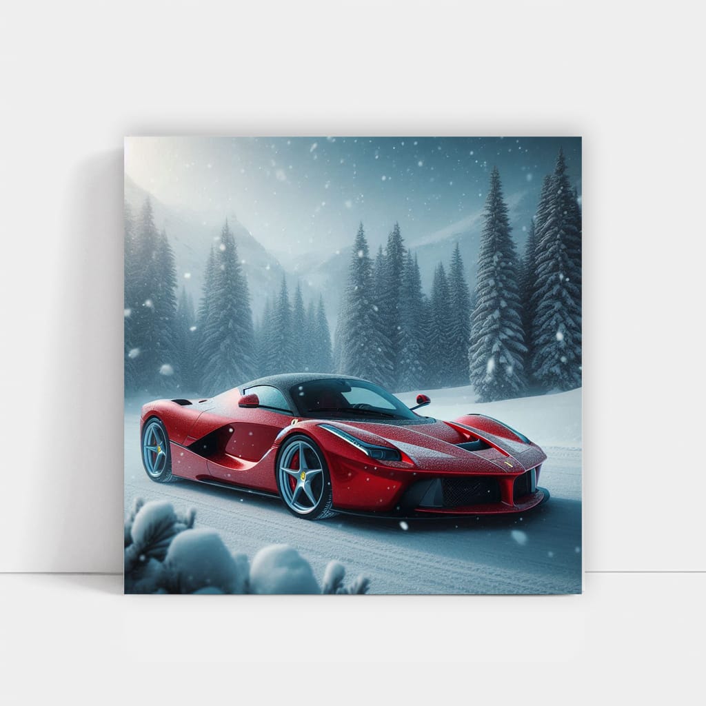 Ferrari Laferrari Winter Wall Art