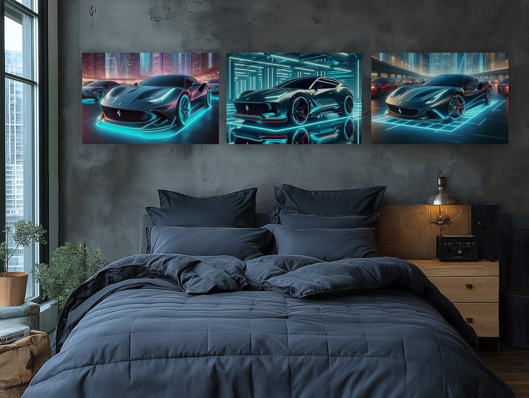 Ferrari Neon Set of 3